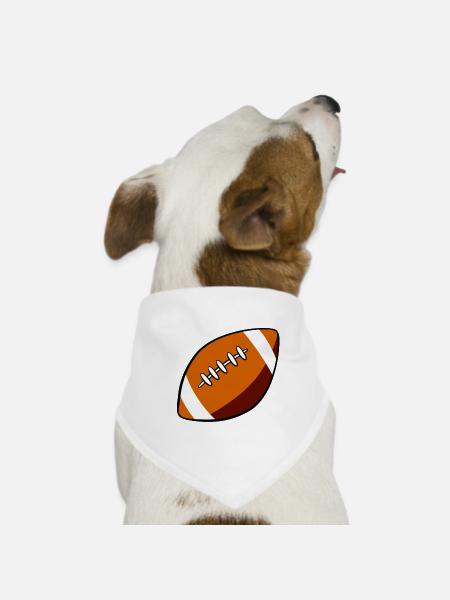 Rugby - Hunde-Bandana - Weiß - Vorne