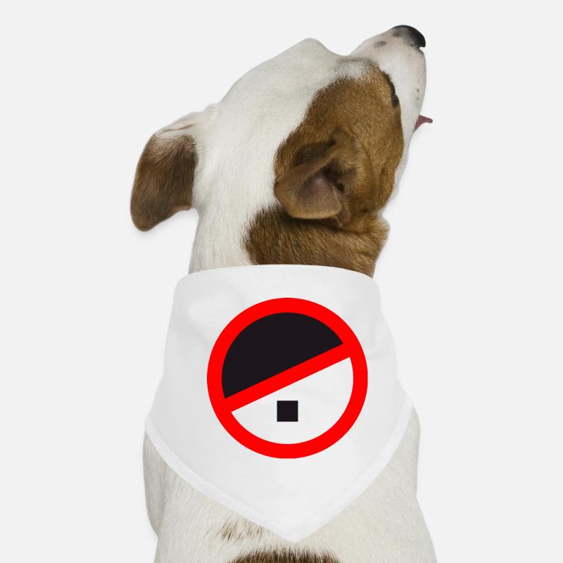 circulaire rond adolf interdit non no racism logo text d Bandana pour chien