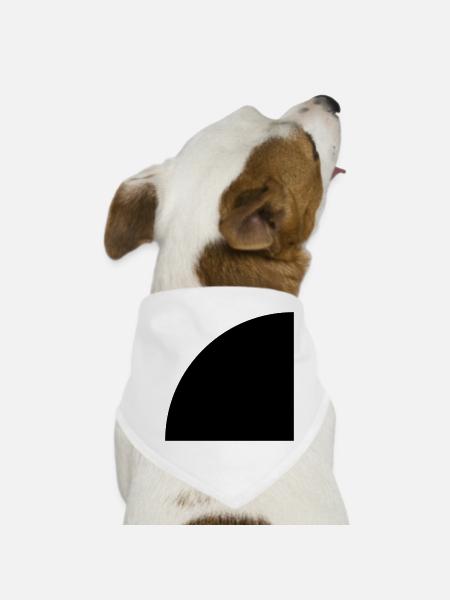 Viertelkreis - Hunde-Bandana - Weiß - Vorne