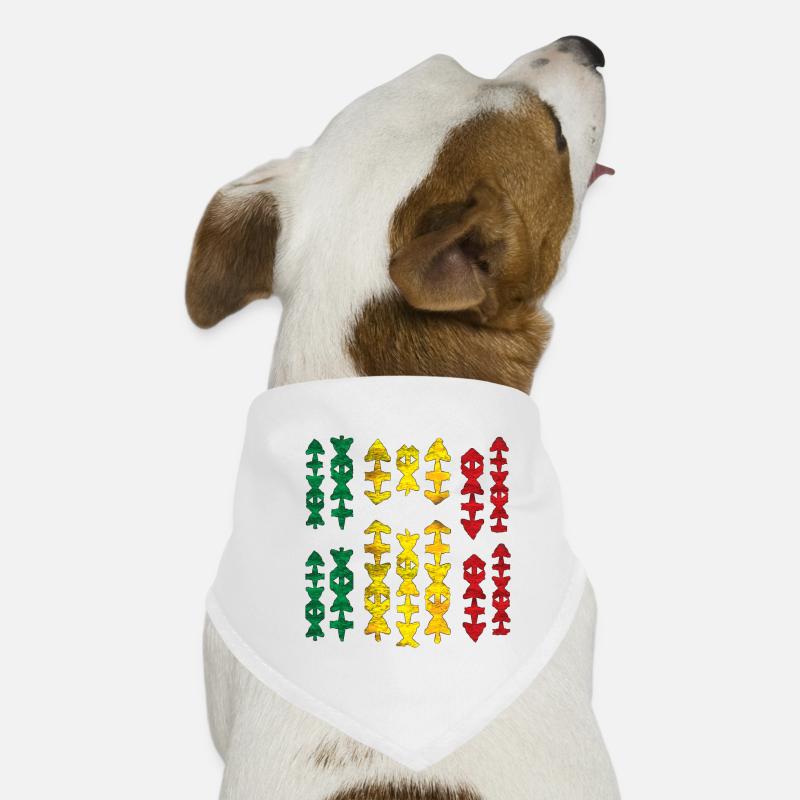 Indigenous Tribal Pattern Motifs Reggae Dog Bandana