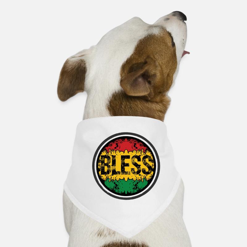 Rastafarian Blumen Muster Hunde-Bandana