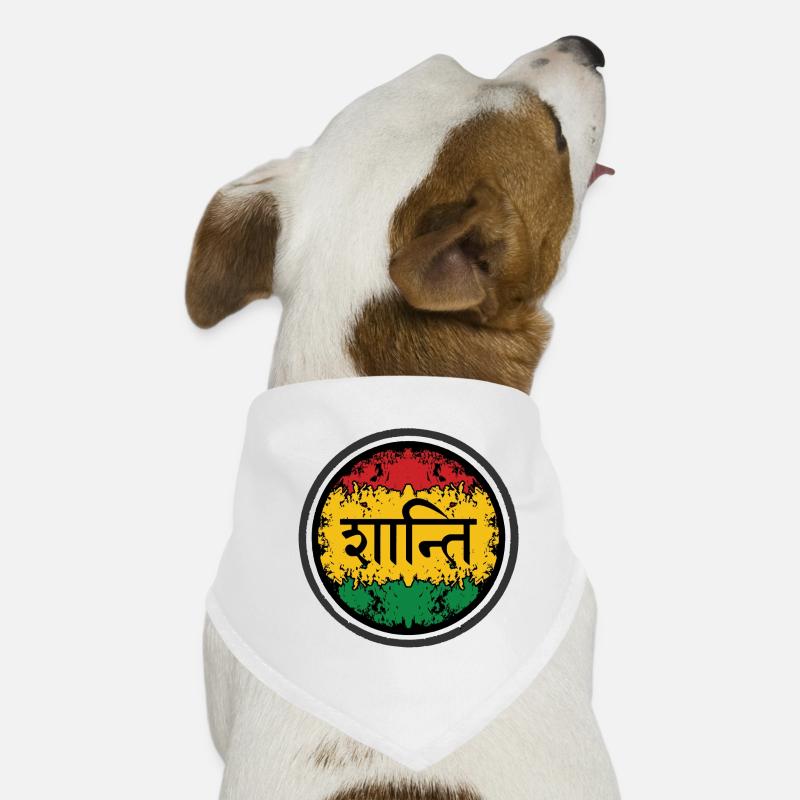 Indischer Friedensschriftzug Reggae Hunde-Bandana