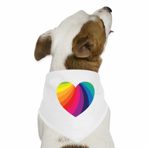 Regenbogen Herz (gedrehte Streifen) - Hunde-Bandana