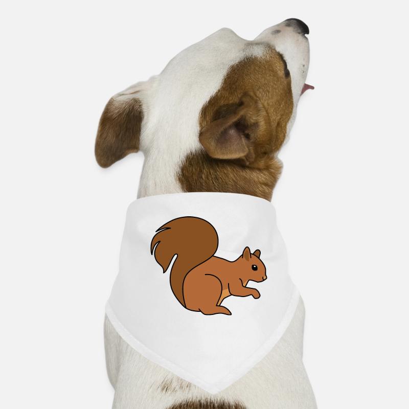 Eichhörnchen - Hunde-Bandana - Weiß
