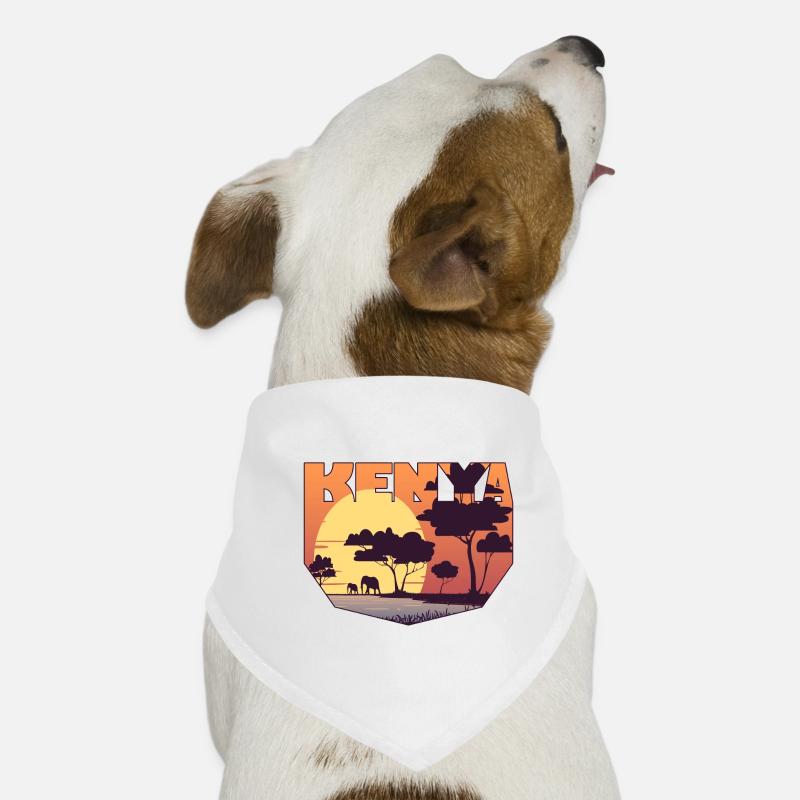 Kenya design avec paysage / cadeau Bandana pour chien
