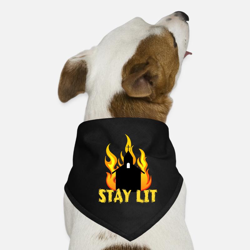 A Unique Lit Tee For Amazing People "Stay Lit" Dog Bandana