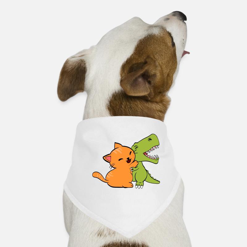 Cool Dinosaur Tee For Animal Lovers "Cat Hugging Dog Bandana