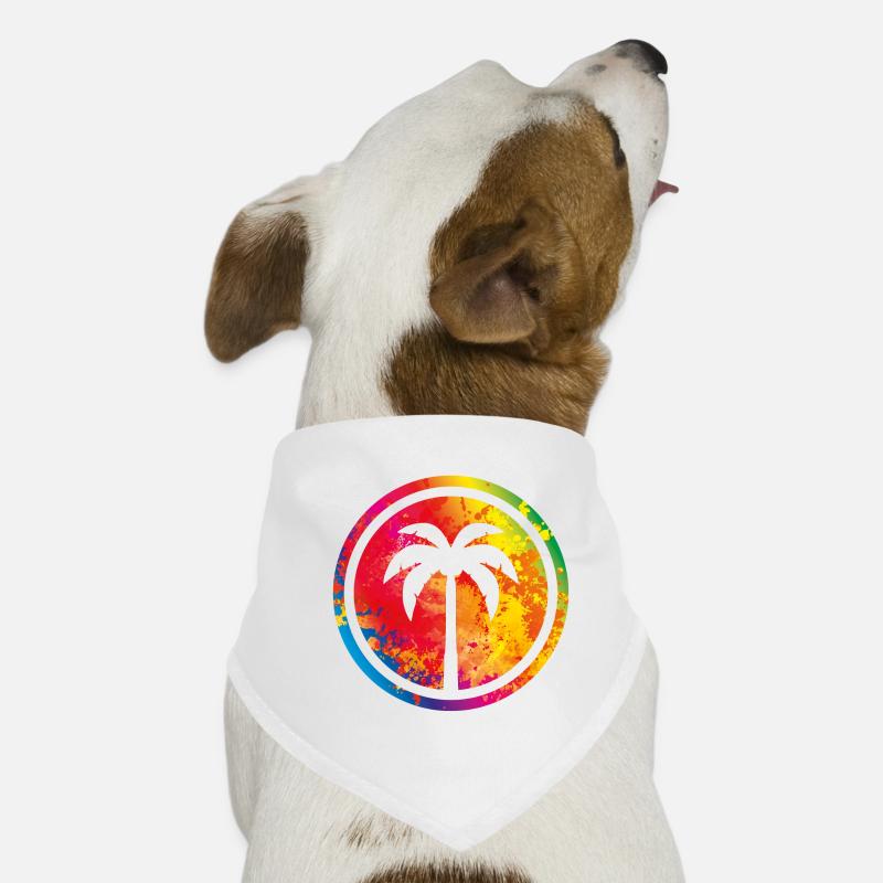 Palm symbole île colorée Bandana pour chien