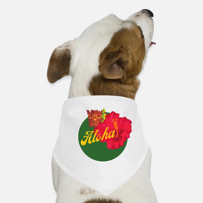 Aloha - Hunde-Bandana - Weiß