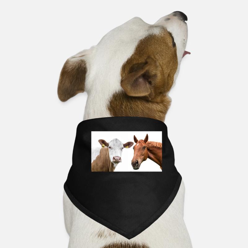 Vache et cheval Bandana pour chien
