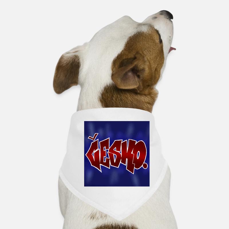 Conception de graffitis Česko - Bandana pour chien - blanc