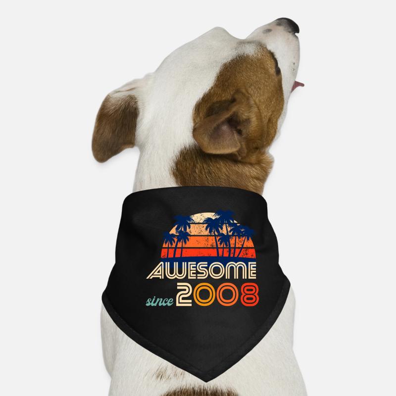 Awesome since 2008 Geschenkidee Hunde-Bandana