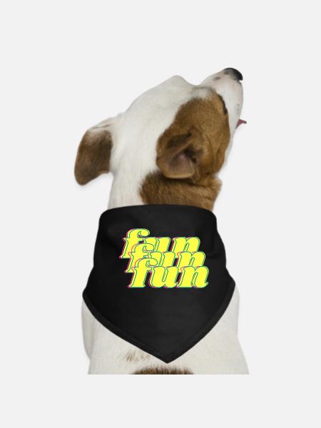 fun - Dog Bandana - black - Front