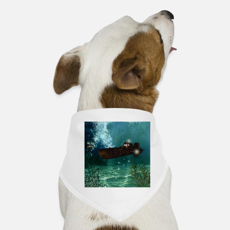 Super U-Boot - Hunde-Bandana - Weiß