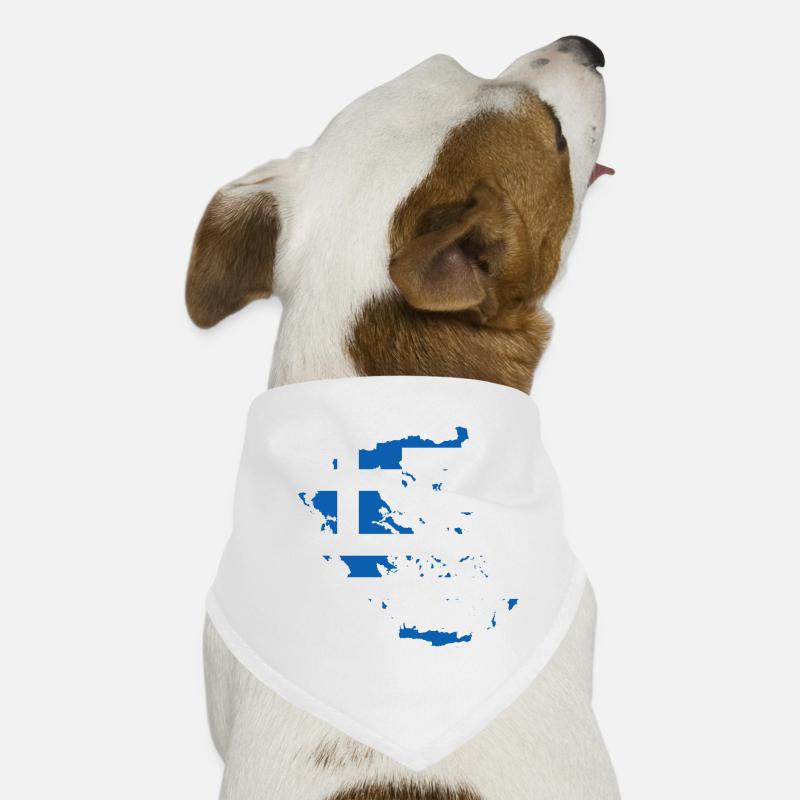 Greece flag gift idea map Dog Bandana