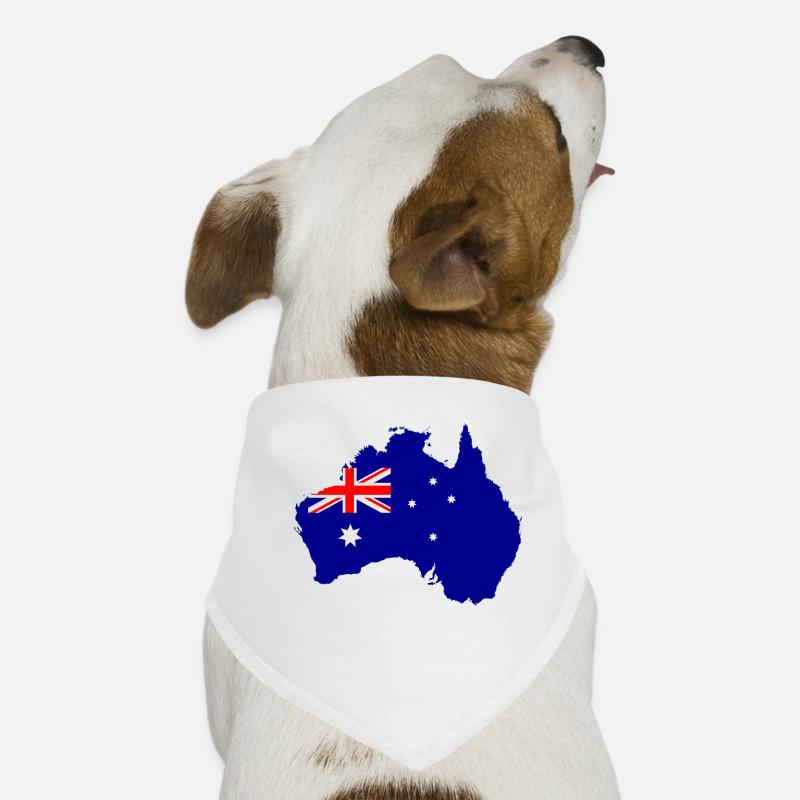 Australia flag gift idea map Dog Bandana