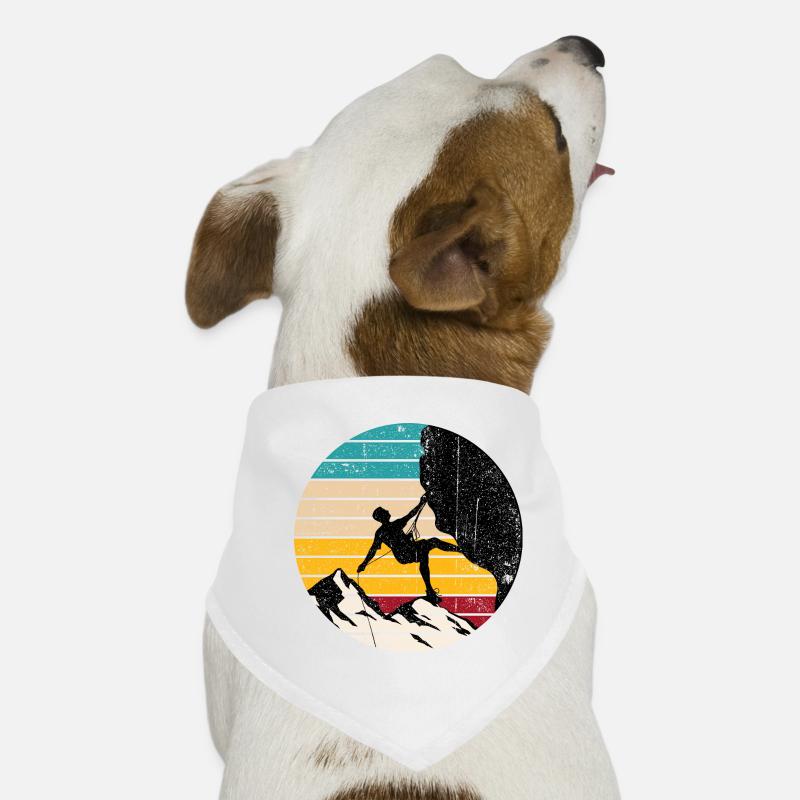 Grimpeur sous les bandes du coucher de soleil Bandana pour chien