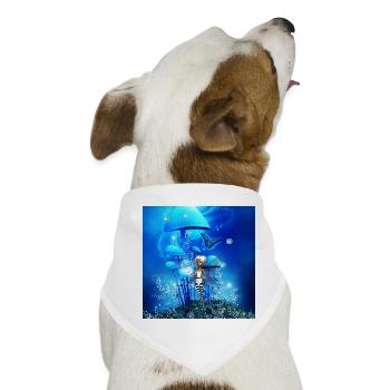 Niedliche Feen- und Fantasiepilze - Hunde-Bandana - Weiß - Vorne
