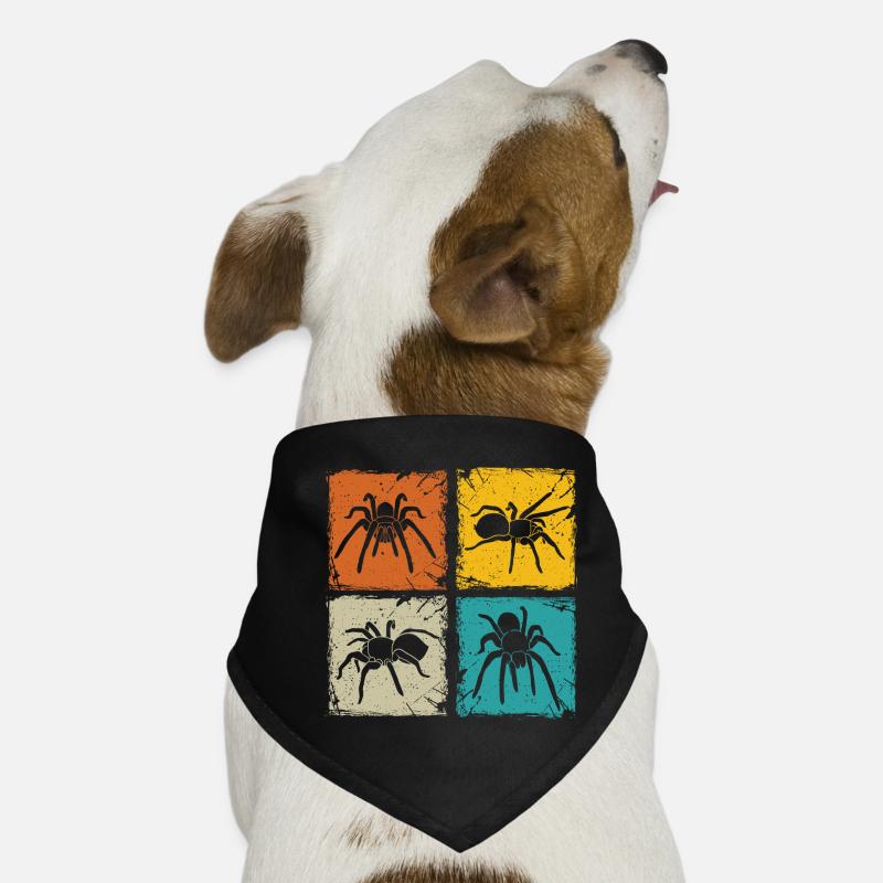 Tarantula retro squares spider lover tarantula Dog Bandana