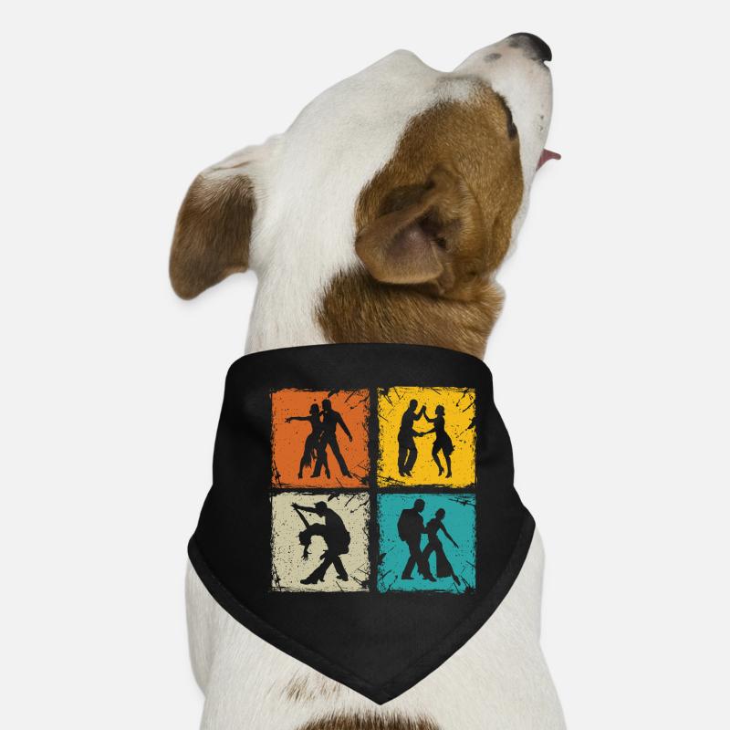 Danseurs de salsa rétro carrés salsa danseur cadeau Bandana pour chien