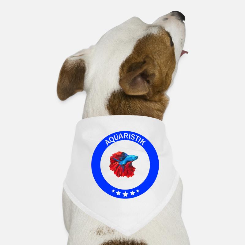 Aquaristic badge with fighting fish Betta splendens Dog Bandana