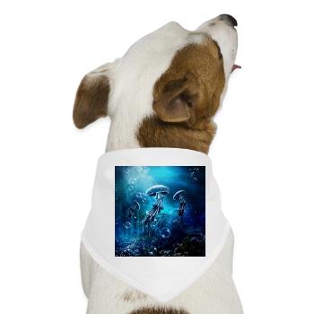 Wunderbare Qualle - Hunde-Bandana - Weiß - Vorne