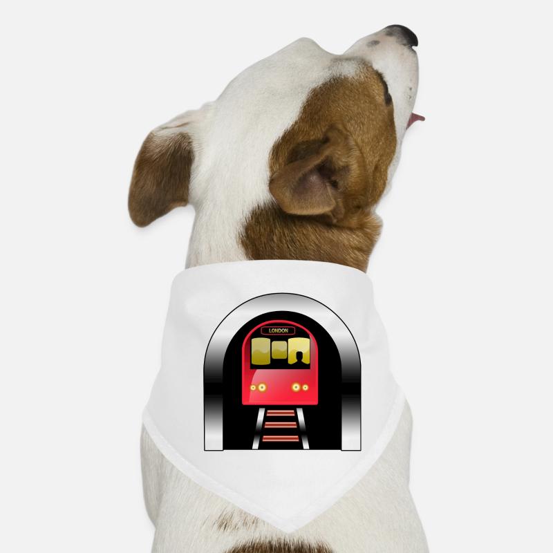 Train rouge de Londres sous arche Bandana pour chien