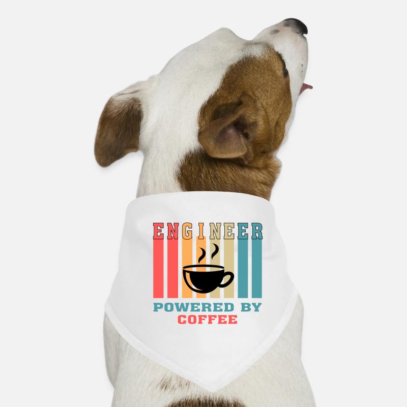 Drôle d’ingénieur propulsé par coffee gift for Engineer Bandana pour chien