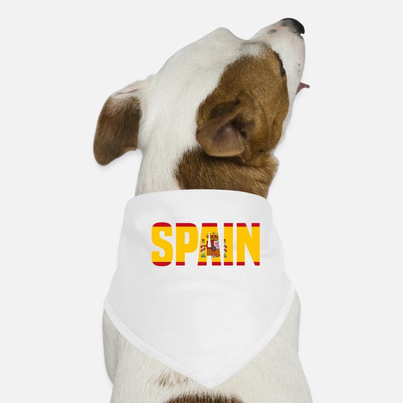 Spanien - Hunde-Bandana - Weiß