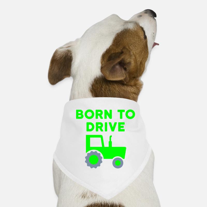 Born to drive tractors (Traktor mit Verdeck) Dog Bandana