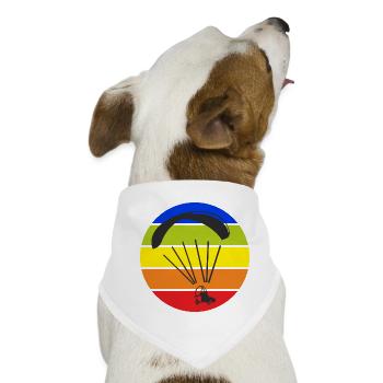 Motorschirm Paramotor Trike Bunter Retro Kreis - Hunde-Bandana - Weiß - Vorne