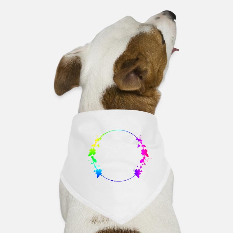 Cadre coloré avec des fleurs Bandana pour chien