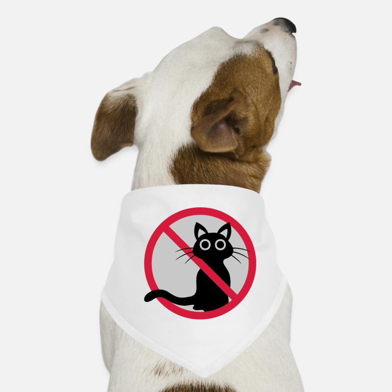 Signe interdit de chat Bandana pour chien