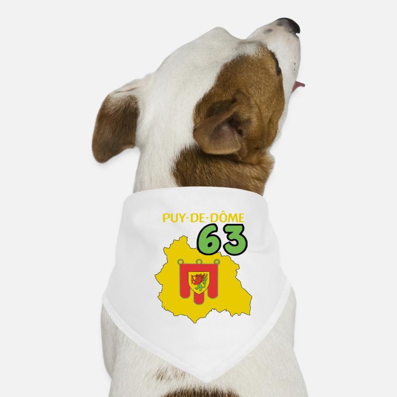 Puy de Dôme - Bandana pour chien - blanc