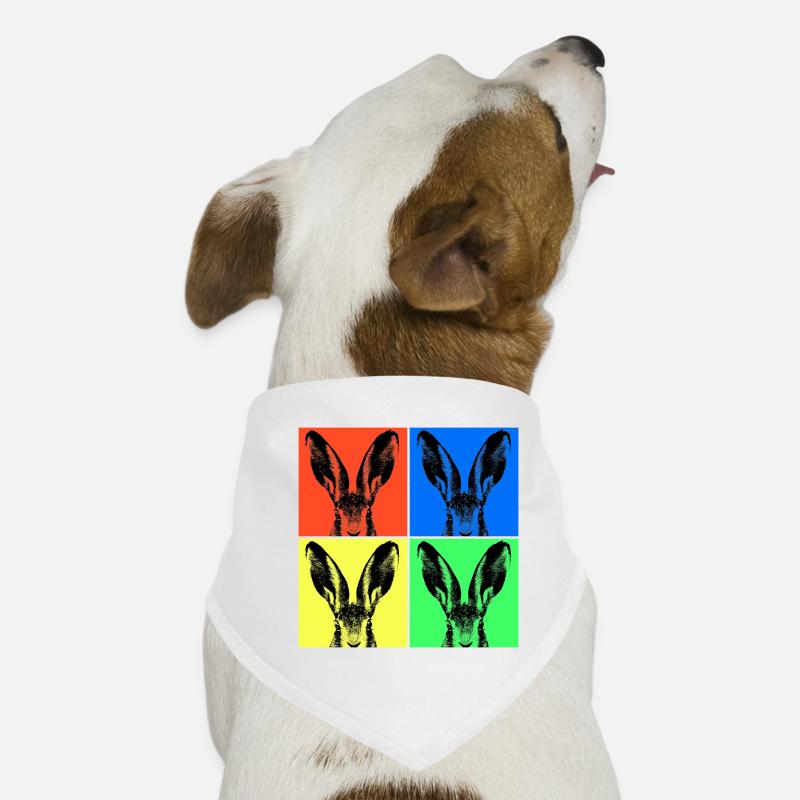 Easter Rabbit Pop Art at Easter for Easter Dog Bandana