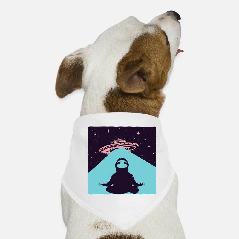 Space Yoga Master with Planetary Disc Dog Bandana