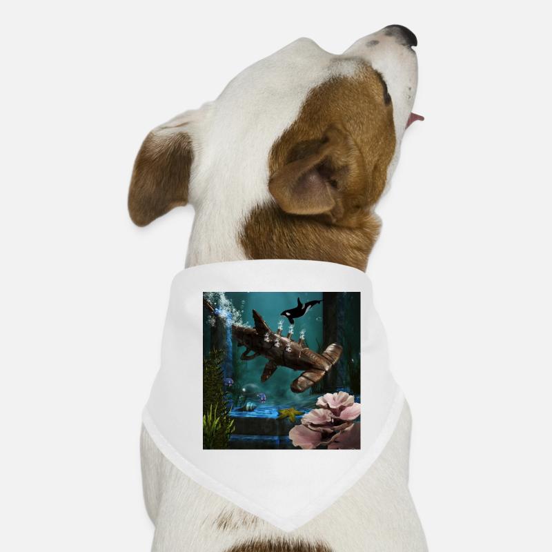 Awesome steampunk hammerhead shark Dog Bandana