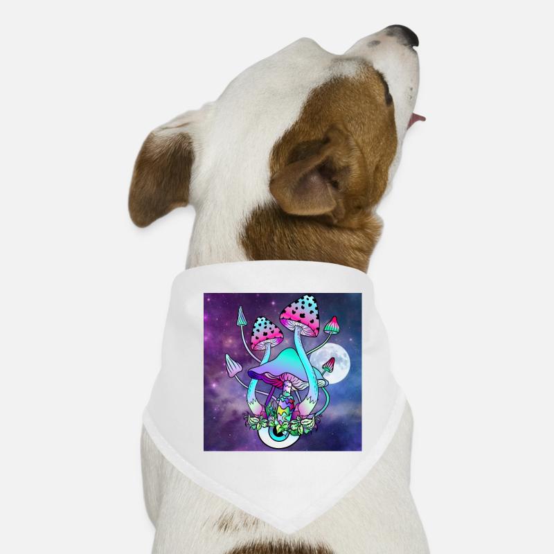 Magic Mushrooms Psychedelic Mushroom Art Dog Bandana