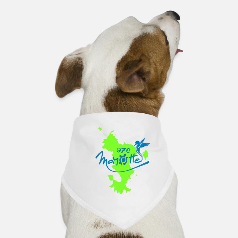Mayotte - Bandana pour chien - blanc