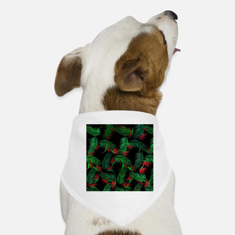 Palm trees and flowers pattern Dog Bandana