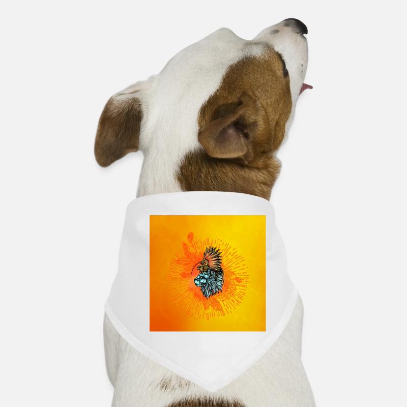 Toller Vogel und schicke Katze - Hunde-Bandana - Weiß