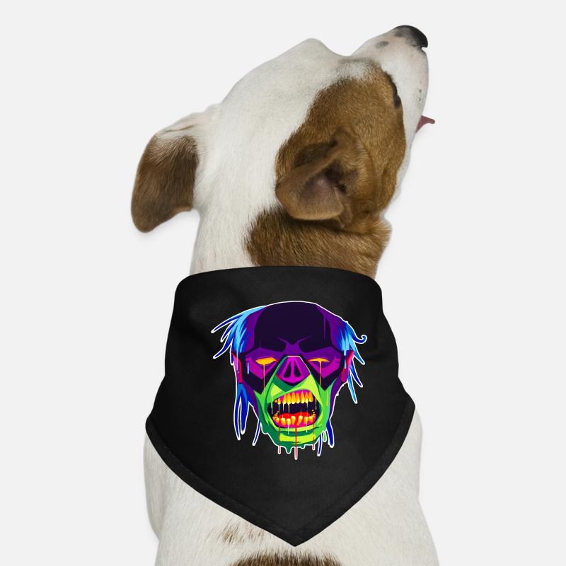 Un design de zombie magnifique et effrayant Bandana pour chien