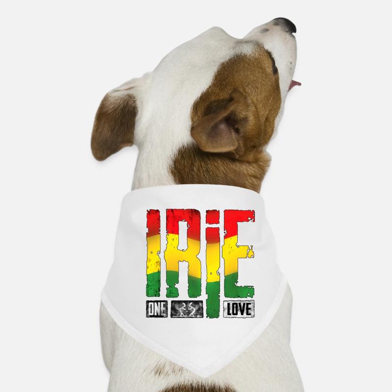 Vibrantes Reggae-Design mit Regenbogenfarben Hunde-Bandana