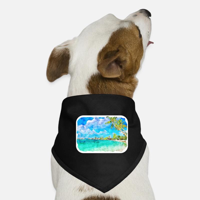 Cuba Aquarelle Esquisse Dessinée à la main Illustration Bandana pour chien