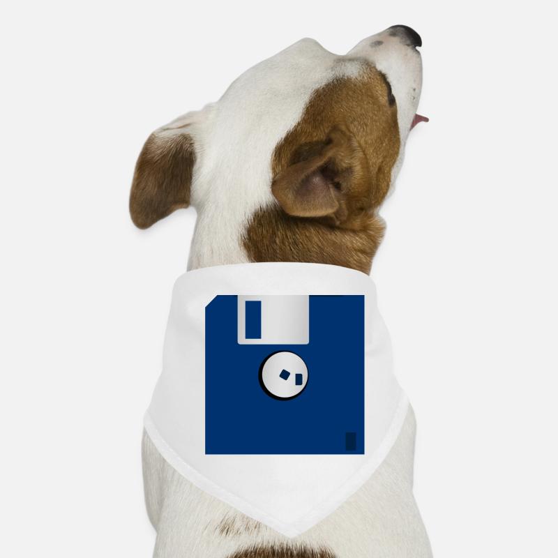 Diskette - Hunde-Bandana - Weiß