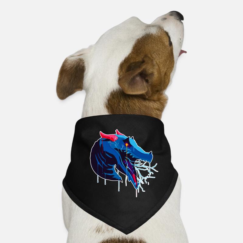 Un beau et effrayant design Behir Monter Bandana pour chien