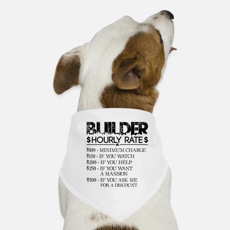 Builder Hourly Rate - black - House Builder Dog Bandana