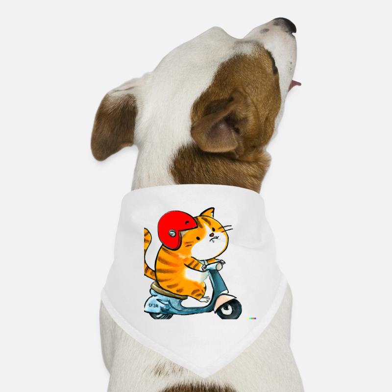 A cat riding a motorcycle Dog Bandana