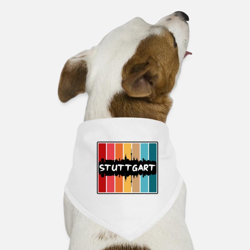 Stuttgart Germany Skyline Silhouette Travel Souven Dog Bandana