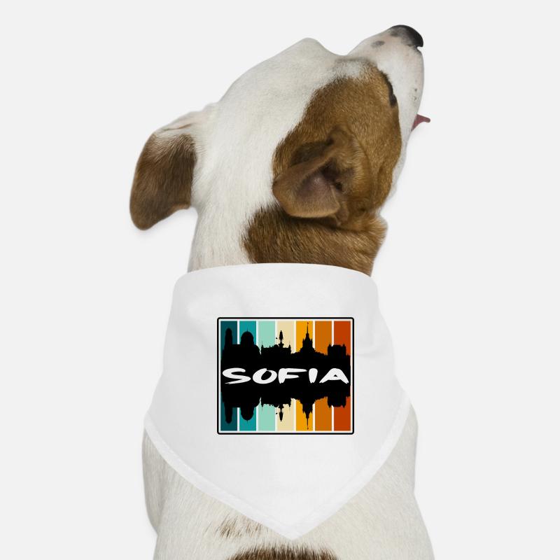 Sofia Bulgaria Skyline Silhouette Travel Souvenir Dog Bandana
